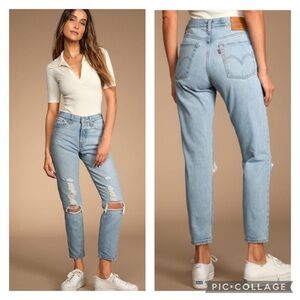Levi’s Premium Wedgie Icon Ankle Distressed Big E Jeans Women’s size 28